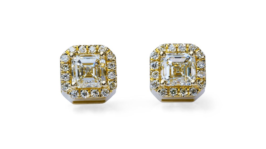 - 1.74 Total Carat Weight - - Orecchini - 18 carati Oro giallo -  1.74ct. tw. Diamante  (Naturale) - Diamante #2.2
