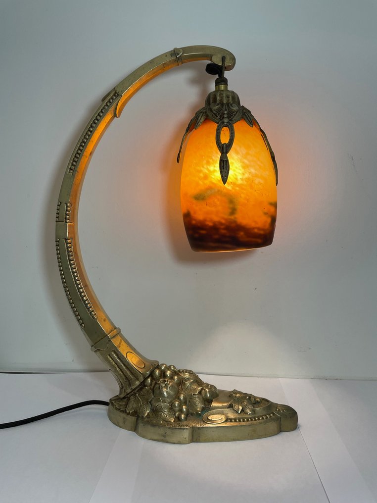 Charles Ranc , Degué - RANC charles,  Degué - Lampe - Bronze (vergoldet/ versilbert/ patiniert/ kalt lackiert), Glas #1.1