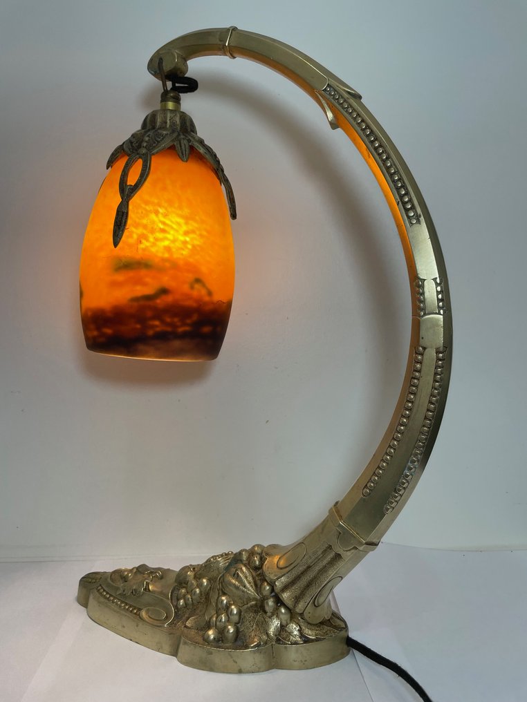 Charles Ranc , Degué - RANC charles,  Degué - Lampe - Bronze (vergoldet/ versilbert/ patiniert/ kalt lackiert), Glas #1.2