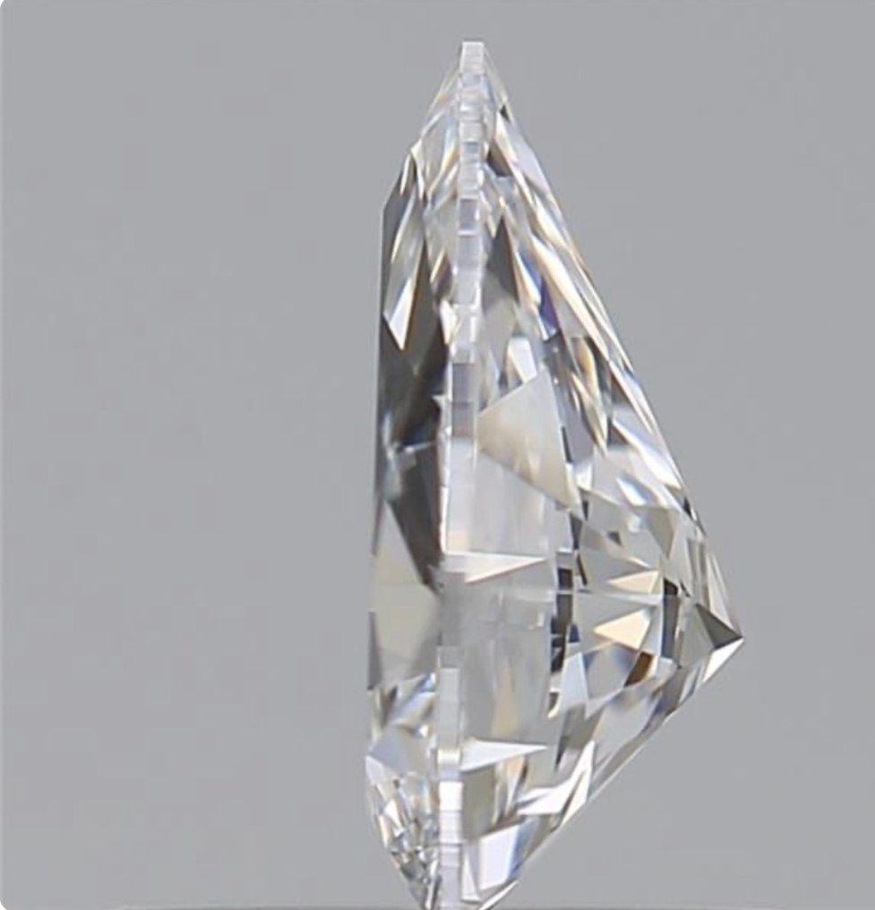 Diamant - 0.50 ct - Brilliant, Pære - D (farveløs) - VVS2 #1.2