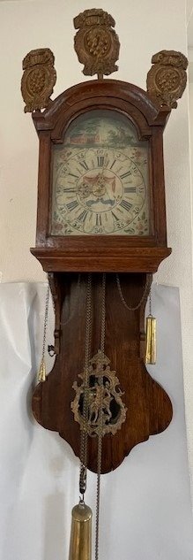 Frisian shortail clock -  Antique - Oak - 1840-1850 #2.1