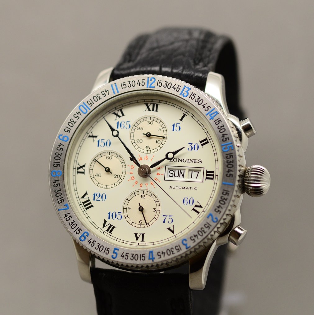 Longines - Lindbergh Hour Angle Chronograph - L2.602.4 - Bărbați - 1990-1999 #1.2