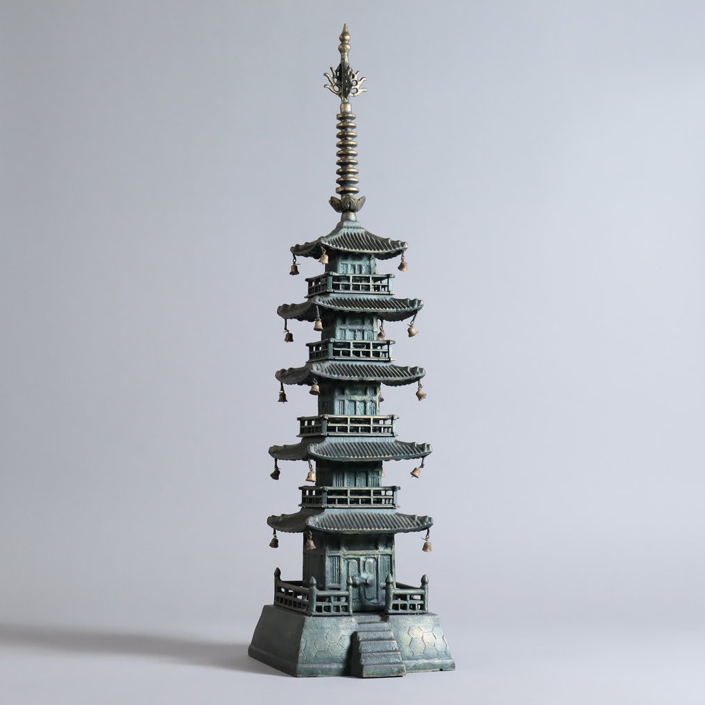Statue of Horyuji Temple's Five-Storied Pagoda 五重塔 - 塑像 金属 - 日本 #1.1