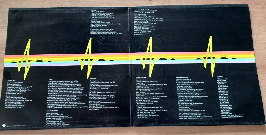 Pink Floyd The Dark Side Of The MoonWhite vinylEmpty prism labels SingleSchallplatte