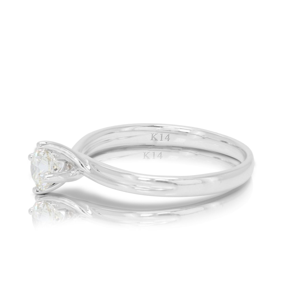 Bague - 14 carats Or blanc -  0.40ct. tw. Diamant  (Naturelle) #2.1