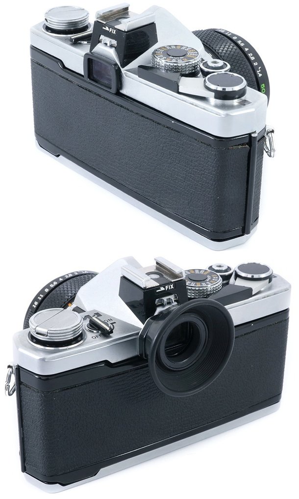 Olympus rare set: M-1 M1 + Zuiko 28mm + 50mm + 135mm + 200mm, hoods, caps, cases, Eyecup 1, Shoe 1, | Fotocamera analogica #2.1