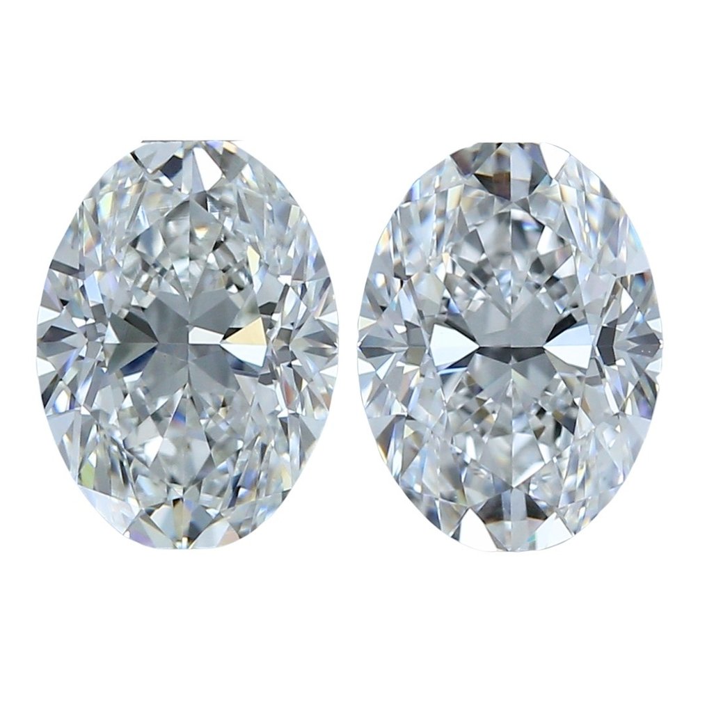 2 pcs Diamant  - 1.81 ct - Ovaal - VS1, VVS2 #1.1