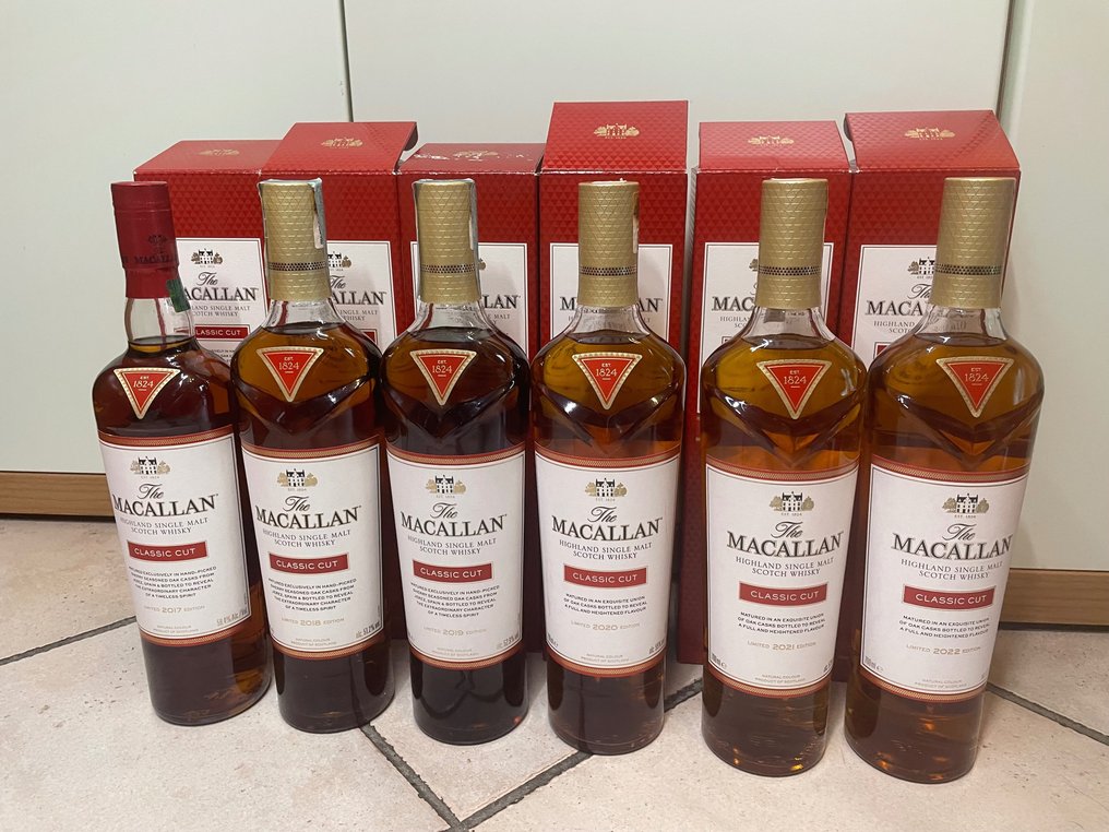 Macallan - Classic Cut 2017 - 2018 - 2019 - 2020 - 2021 - 2022 - Original bottling  - 700ml - 6 bouteilles #1.1