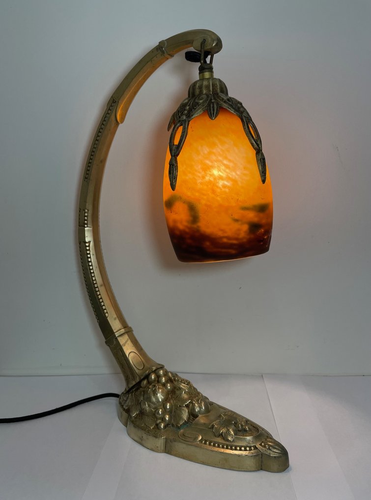 Charles Ranc , Degué - RANC charles,  Degué - Lampe - Bronze (vergoldet/ versilbert/ patiniert/ kalt lackiert), Glas #2.1