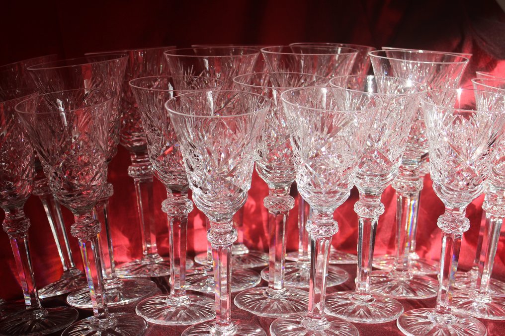 Baccarat - Service en cristal de Baccarat modèle Douai forme 8469 TBE - Flauta de champanhe (32) - Cristal #1.1