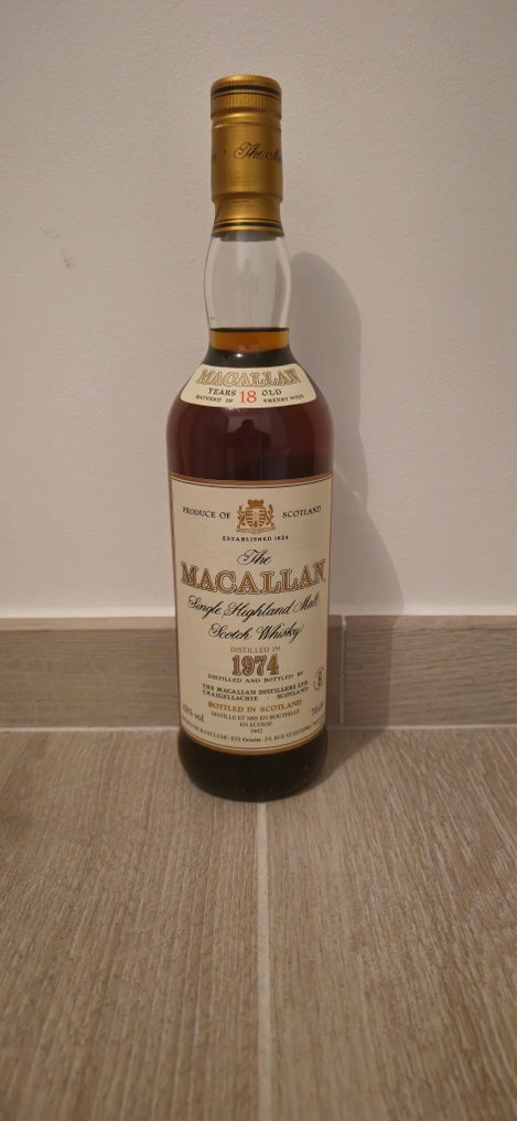 Macallan 1974 18 years old - French Import - Original bottling  - b. 1992  - 70厘升 #2.1