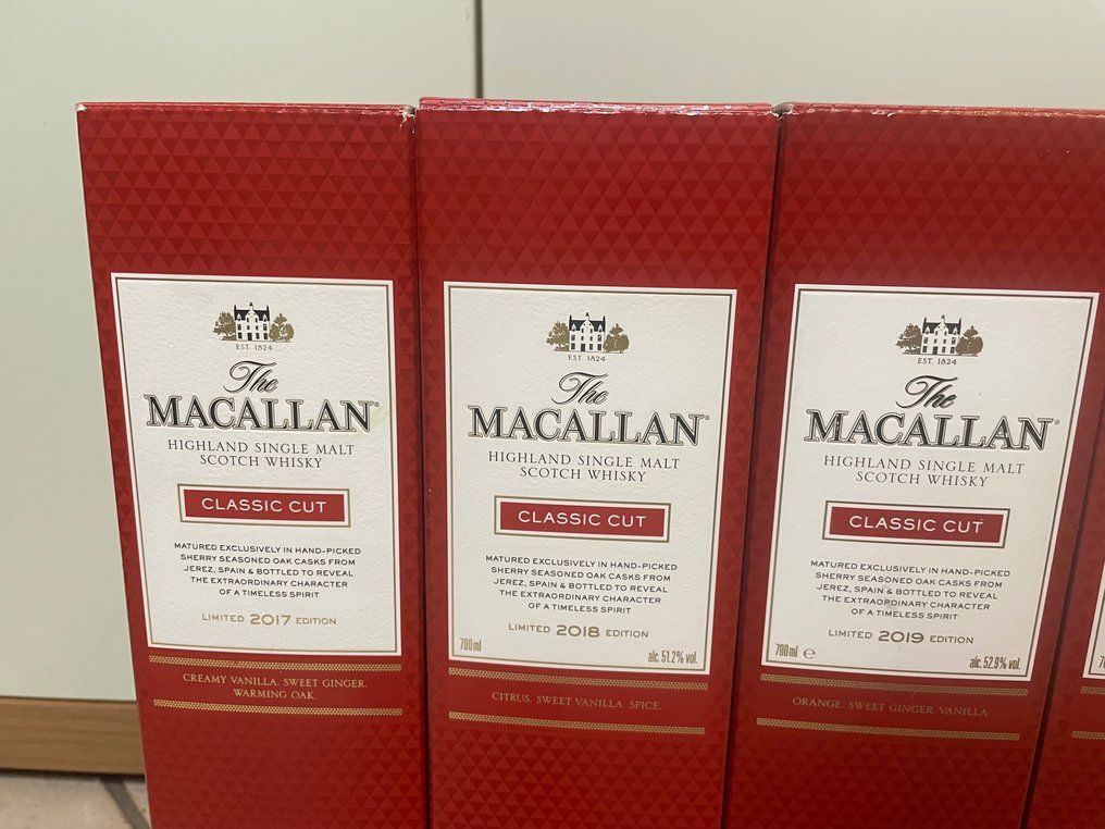 Macallan - Classic Cut 2017 - 2018 - 2019 - 2020 - 2021 - 2022 - Original bottling  - 700ml - 6 bouteilles #3.1