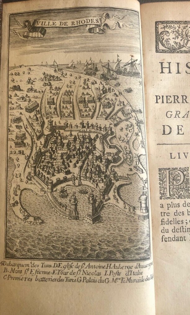Bouhours - Histoire de Pierre d'Aubusson, grand Maistre de Rhodes [legatura con le Armi d'Orleans] - 1739 #1.2
