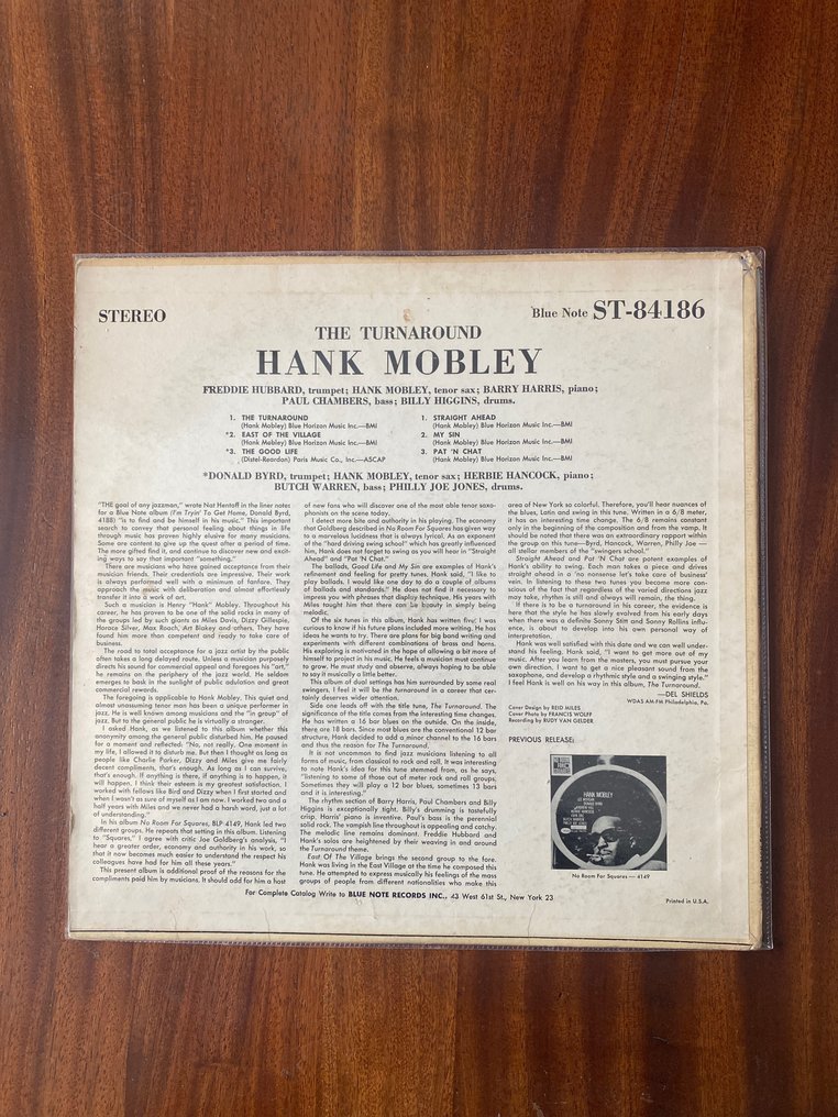 Hank Mobley - Flere kunstnere - The Turnaround - Single vinylplade - 1966 #1.2