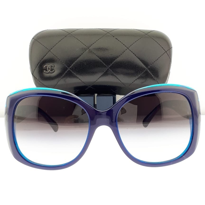 Chanel - Butterfly Blue with Chanel Logo Temple Detailed Temples - Sunglasses #1.2