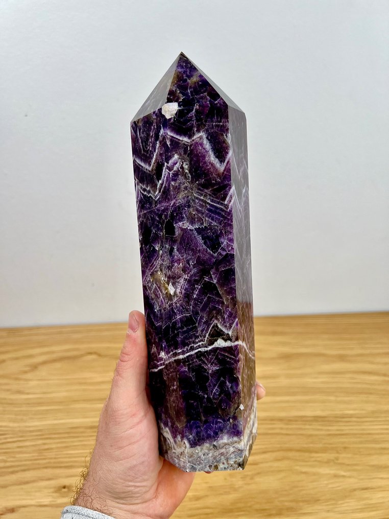 紫水晶 大型抛光 AAA 紫水晶塔 - 高度: 27.4 cm - 宽度: 8 cm- 2600 g #2.2