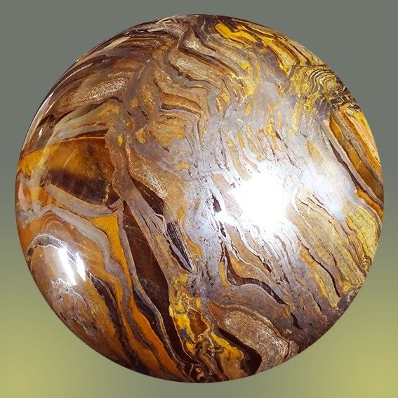宏伟的雕刻球体 在虎眼石水晶中 - 高度: 140 mm - 宽度: 140 mm- 4033 g #1.1