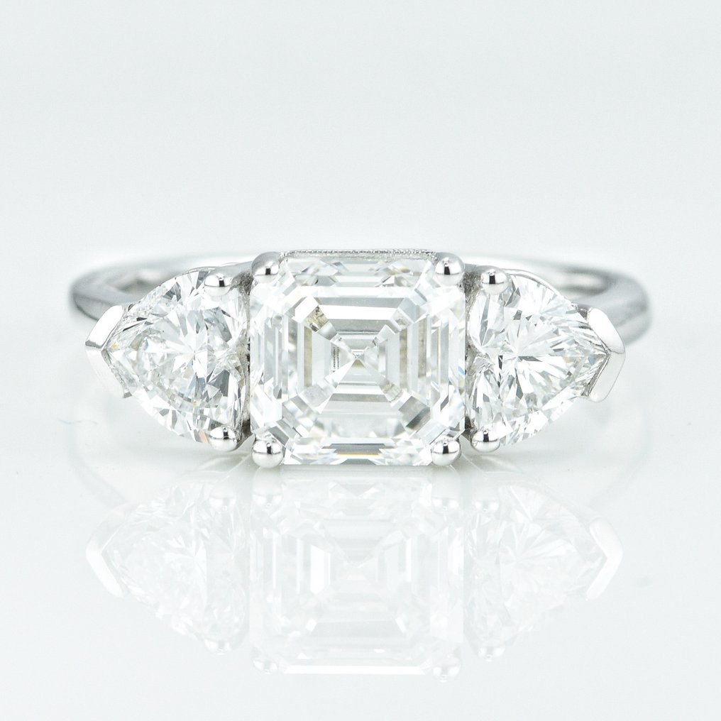Ring - 14 karaat Witgoud -  3.06 tw. Diamant  (Lab-grown) - Diamant  #1.1