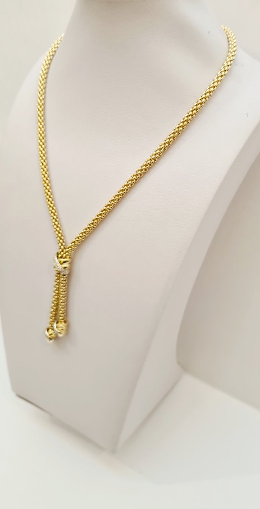 Fope - Halskette - 18 kt Gelbgold Diamant #1.1
