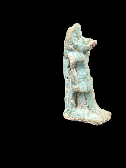 Égypte ancienne Faience Amulette d'Anubis. Licence d'exportation espagnole - 4.4 cm #1.1