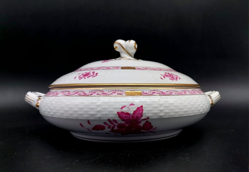Herend - Tureen - Apponyi Chinese Bouquet Pink - Gold, Porcelain #1.1