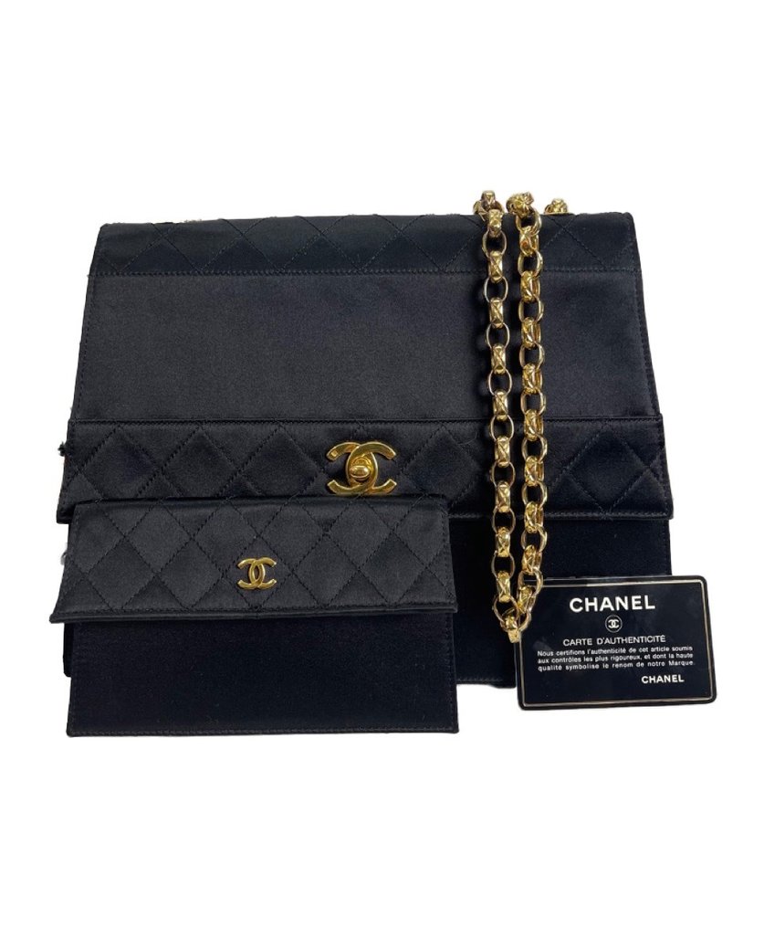 Chanel - Single Flap Satin - Geantă #1.1