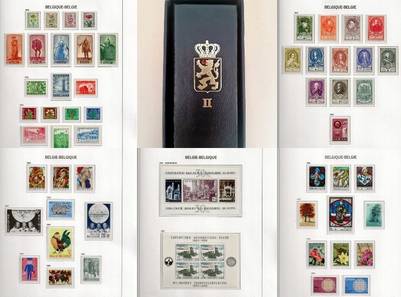 Belgien 1950/1969 - Komplette Sammlung POSTFRIS im Luxusalbum DAVO II #1.1