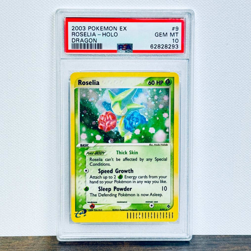 Pokémon - Roselia Holo - Dragon 9/97 Graded card - Pokémon - PSA 10 #2.1