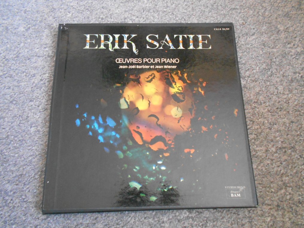 Barbier - BAM CALB 64/68: Satie: Oevres pour piano, Barbier, Wiener - LP-boks sett - 1st Stereo pressing - 1975 #1.1