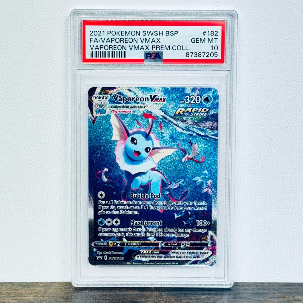 Pokémon - Vaporeon Vmax FA - Vaporeon Vmax Premium Collection SWSH182 Graded card - Pokémon - PSA 10 #1.1