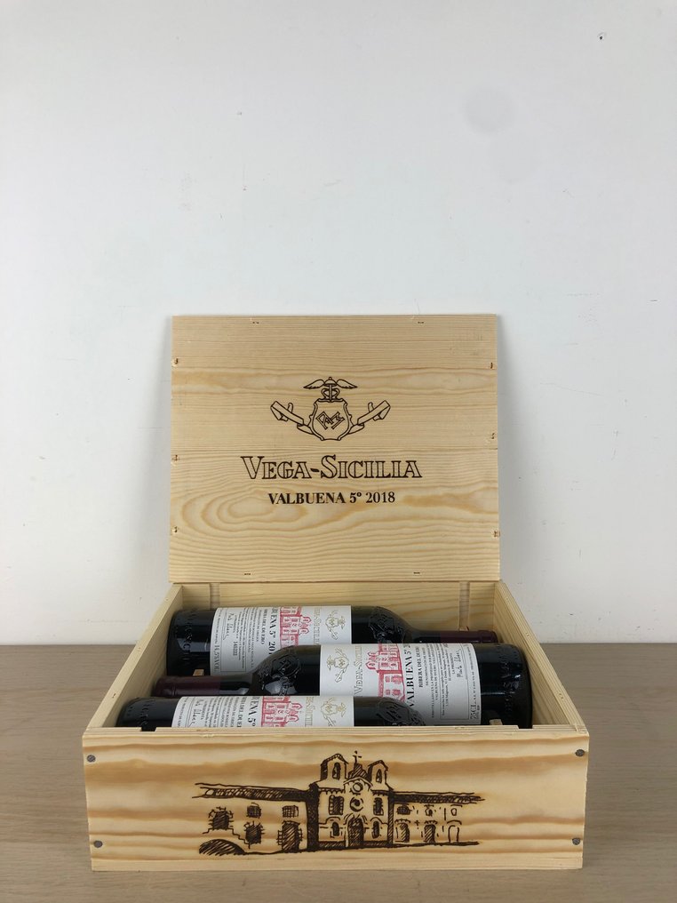 2018 Vega Sicilia, Valbuena 5º - Ribera del Duero - 3 Flasker  (0,75 l) #1.1