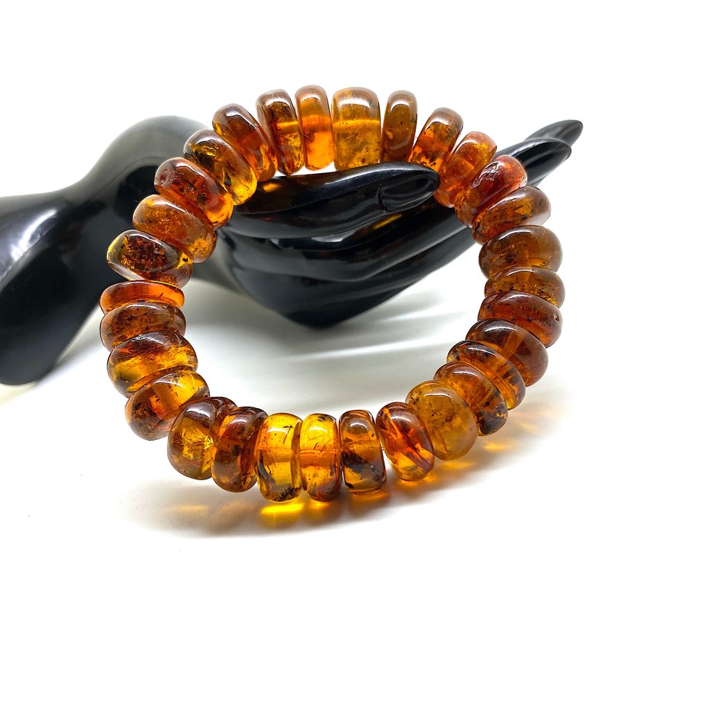 Véritable bracelet en ambre de la Baltique, vintage - Ambre - Succinite #1.1