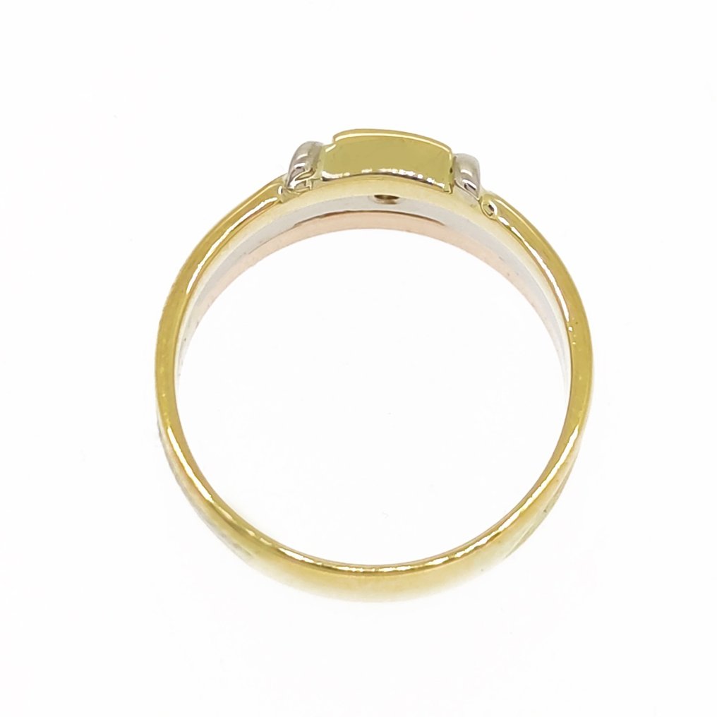 Ring - 18 karaat Geel goud, Roségoud, Witgoud -  0.10ct. tw. Diamant #2.1