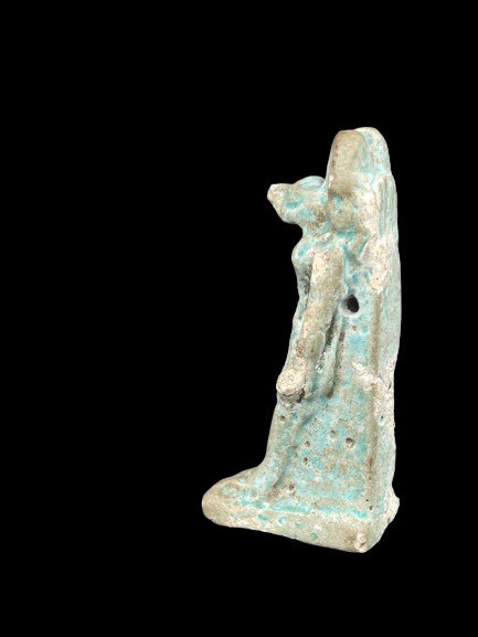 Égypte ancienne Faience Amulette d'Anubis. Licence d'exportation espagnole - 4.4 cm #2.1