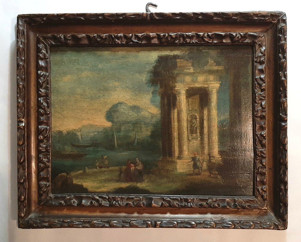 Scuola Italiana (XVII) - Paesaggio con Rovine Antiche e Figure #2.1