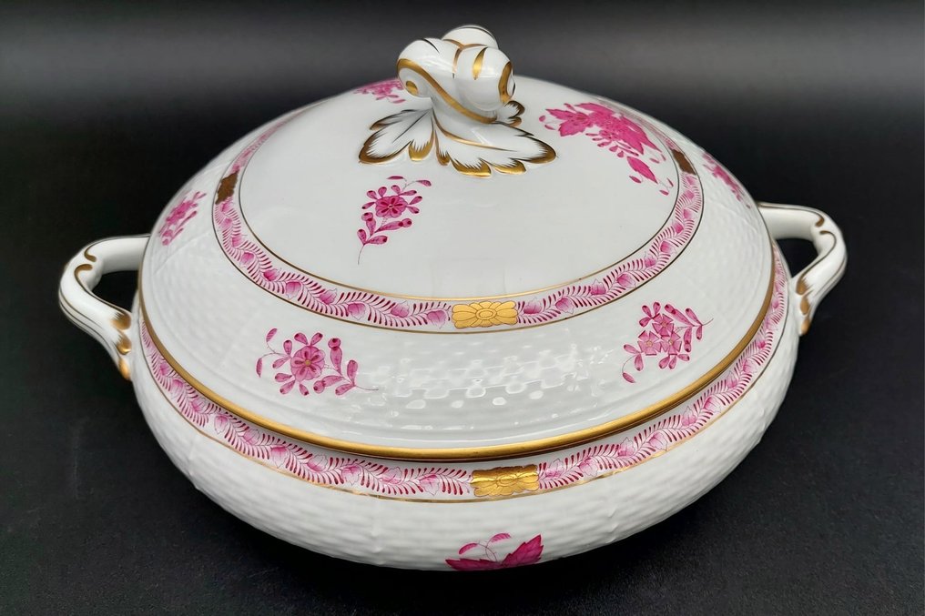 Herend - Tureen - Apponyi Chinese Bouquet Pink - Gold, Porcelain #3.1