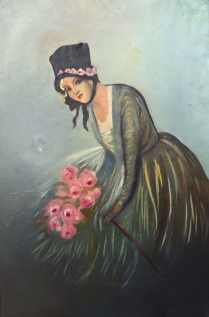 French School (XIX) - Portrait of a lady #1.1