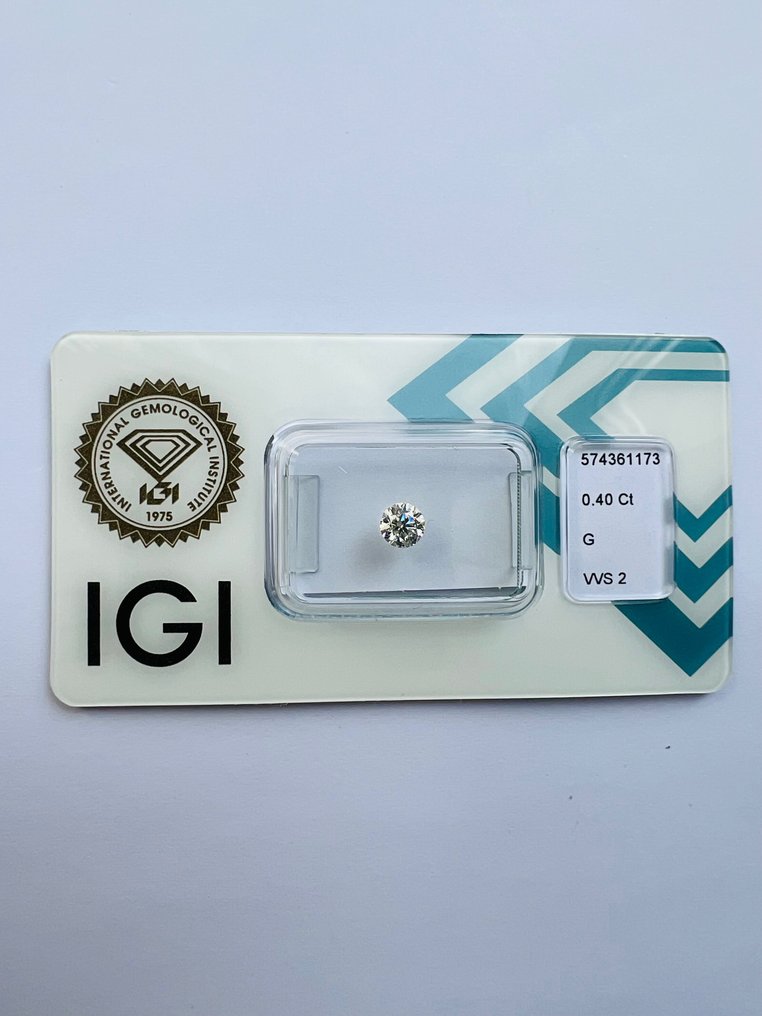 1 pcs Diamant - 0.40 ct - Brilliant - G - VVS2 #1.1