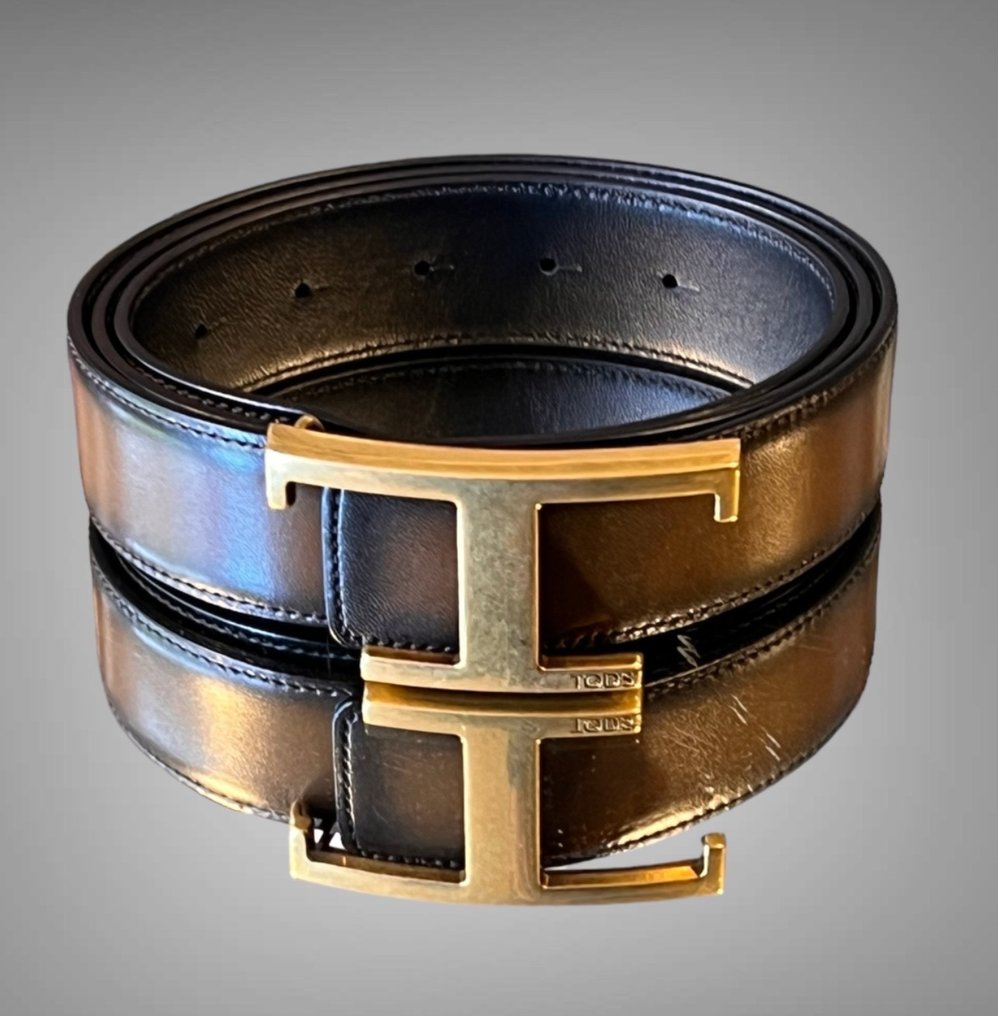 Tod's - Tod’s T Timeless Reversible Belt in Leather new collection - Curea #1.2
