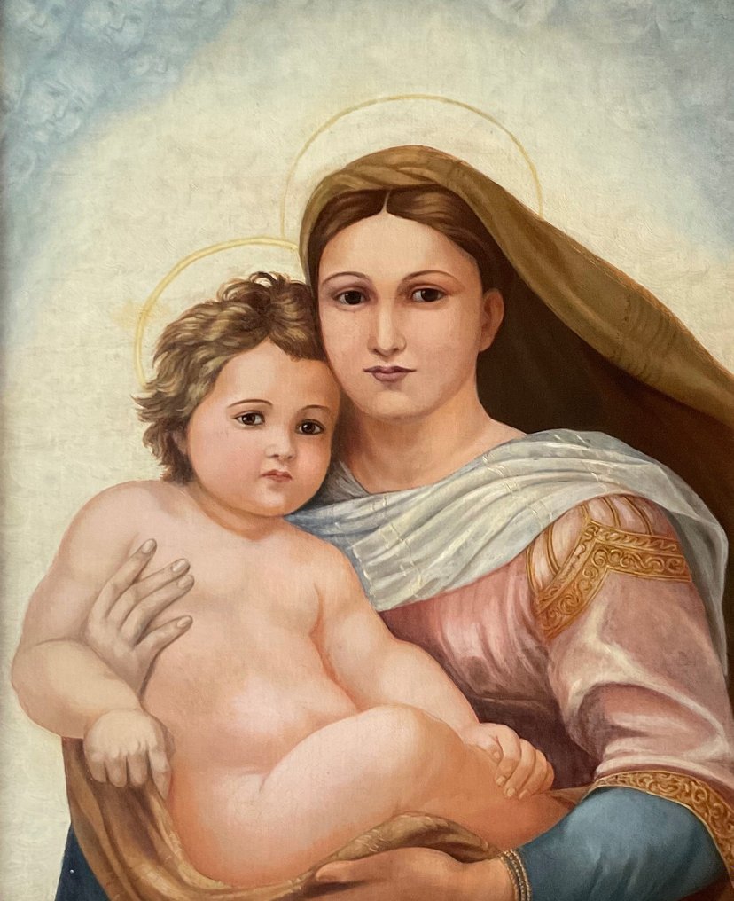 Scuola italiana (XX), da Raffaello Sanzio - Madonna con Bambino #1.1