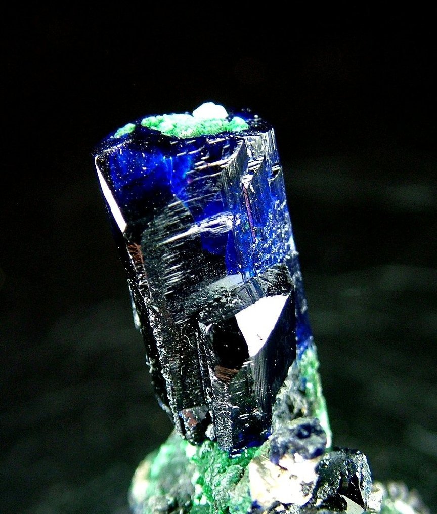 CW1110 Bellissima Azzurrite con Malachite e Cerussite Cluster di cristallo - Altezza: 49 mm - Larghezza: 28 mm- 26 g - (1) #3.2