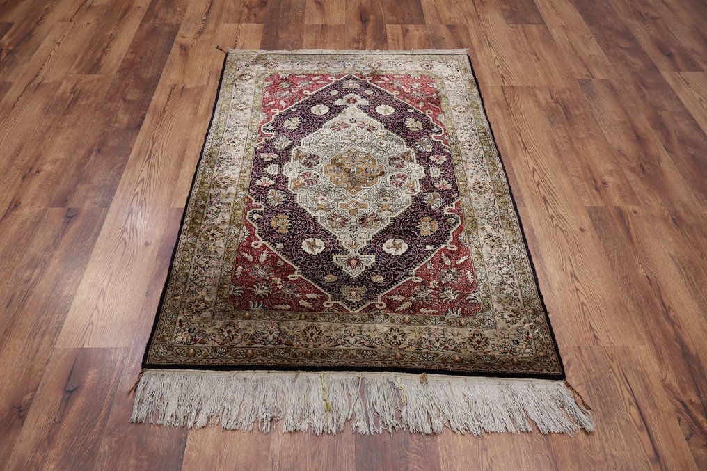非常美麗的古姆絲綢伊朗 - 地毯 - 160 cm - 106 cm #2.2