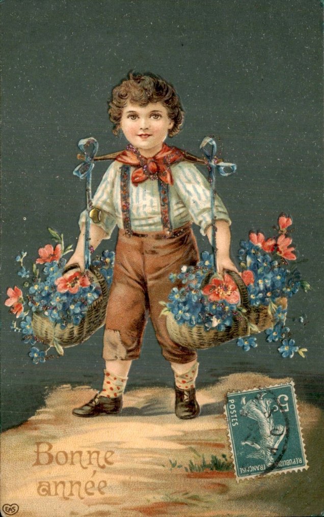 Fantasie, Neujahr - Postkarte (96) - 1900-1930 #3.1