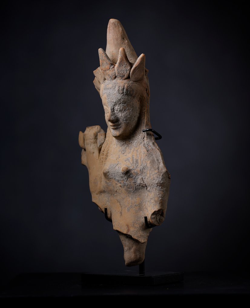 Grecia Antică, Perioada Arhaică TeracotÄƒ divinitate - 29 cm #2.1