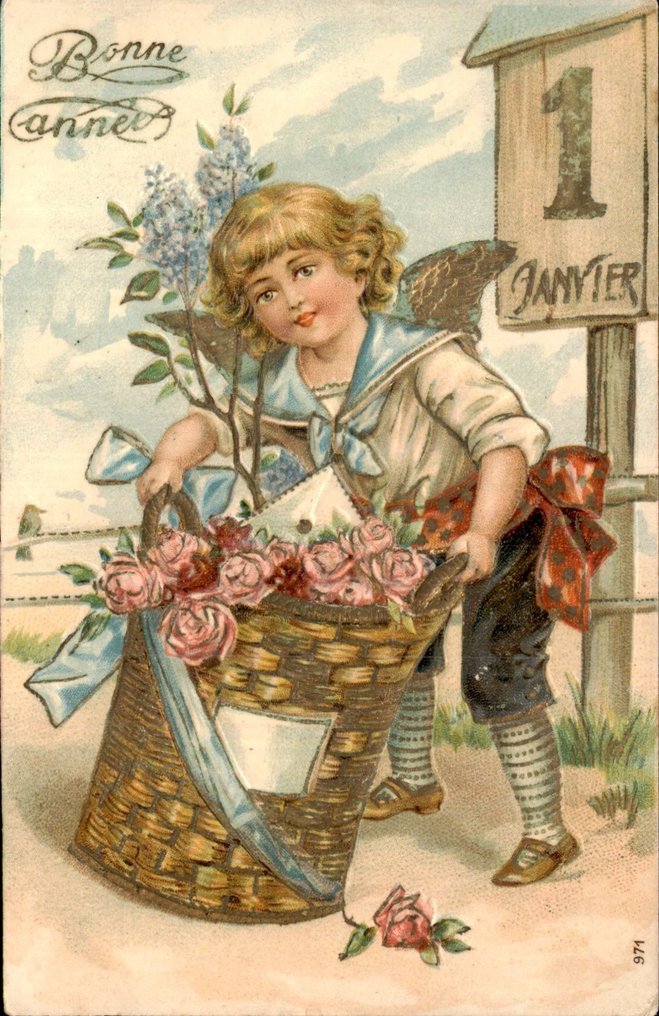 Fantasie, Neujahr - Postkarte (96) - 1900-1930 #1.2