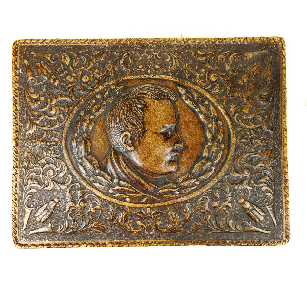 Exceptional leather-covered jewelry box Approx. 1940 - Κουτί κοσμημάτων - Δέρμα, Ξύλο #2.1