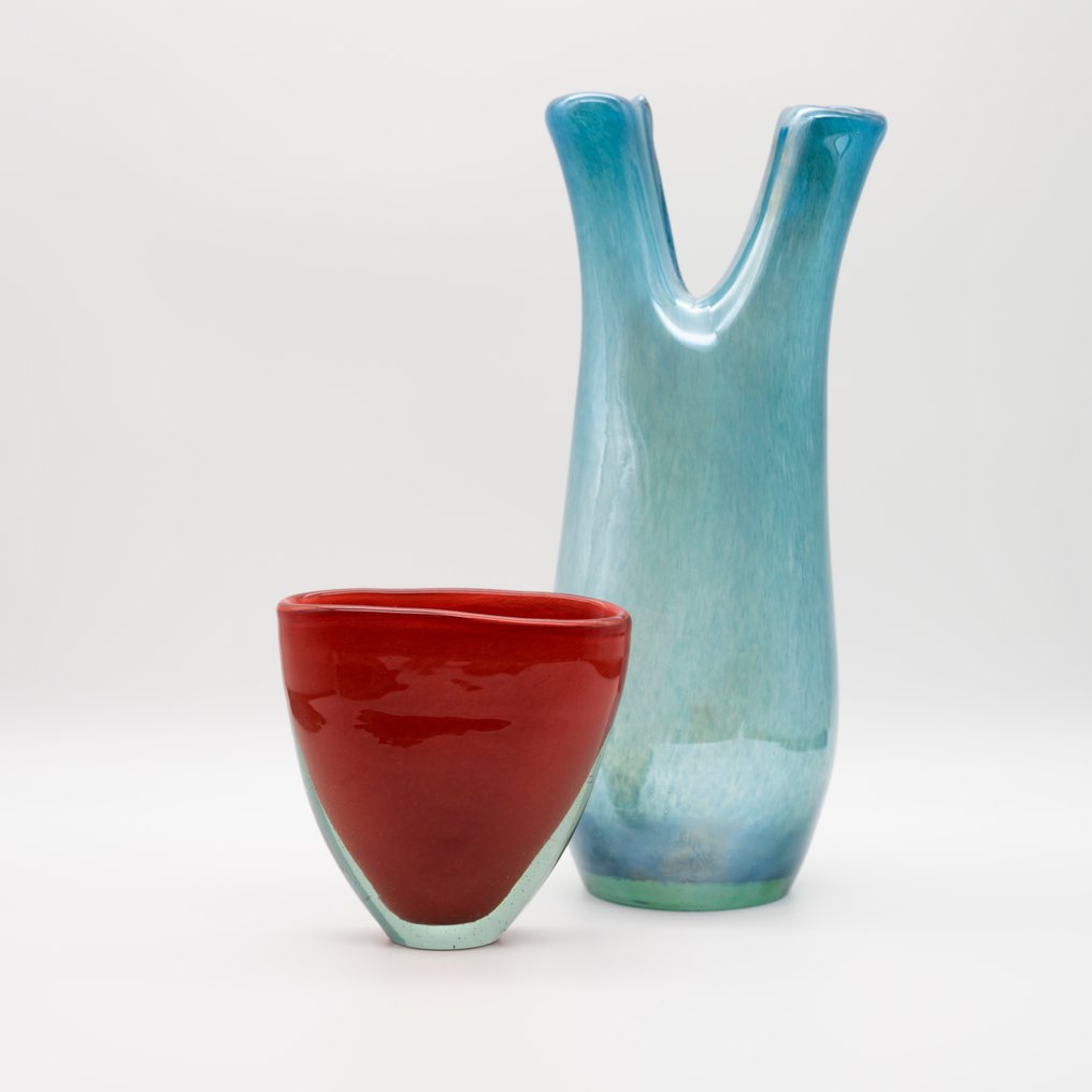 Murano - Artisan - Vase (2) -  Herzen  - Glas #1.2