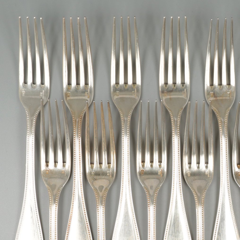 Christofle - Model Perles - Dinervorken - Fork (11) - Silverplate #1.2