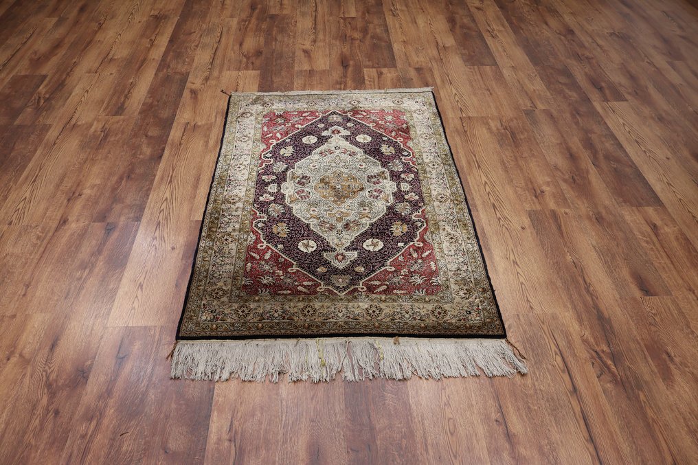 非常美丽的古姆丝绸伊朗 - 地毯 - 160 cm - 106 cm #1.1