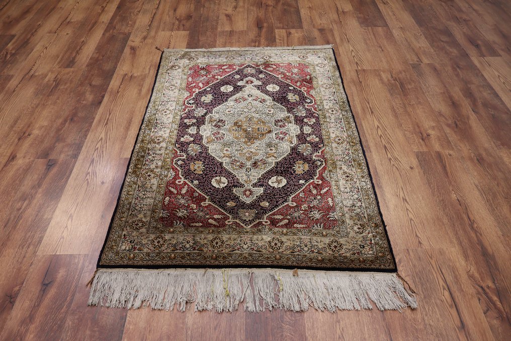 非常美麗的古姆絲綢伊朗 - 地毯 - 160 cm - 106 cm #2.1